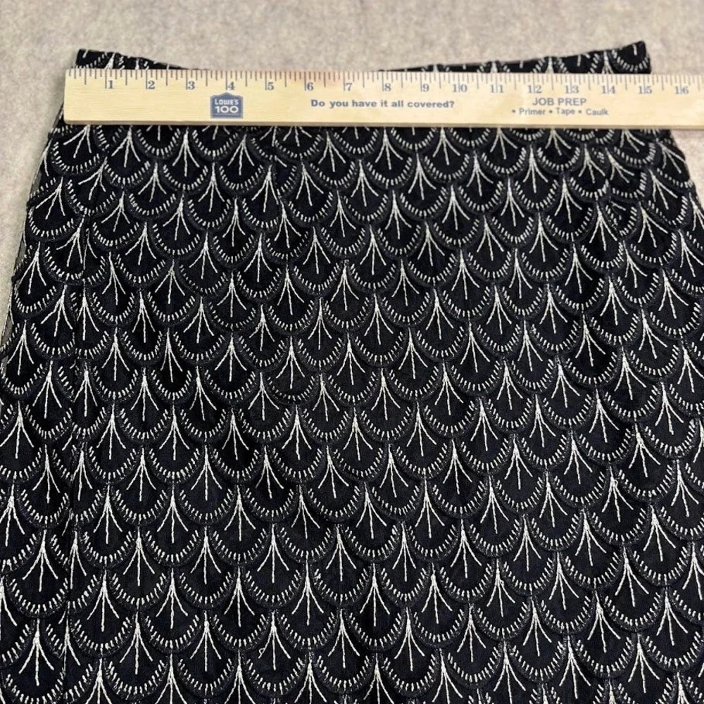 Ultra‎ Pink Skirt Med Black Gold Nylon Metallic Embroidered Boho Classic Mini M